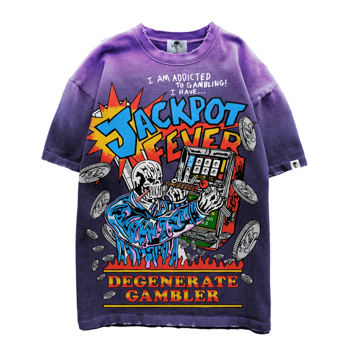 Jackpot Fever Tee - Faded Purple