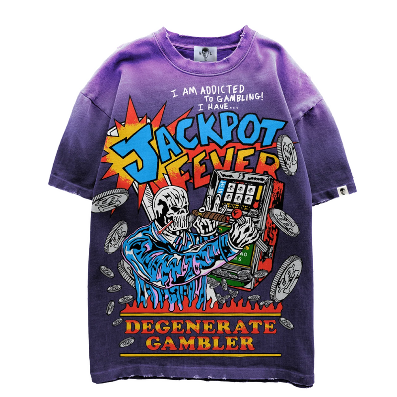 Jackpot Fever Tee - Faded Purple