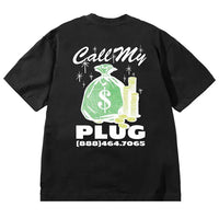 Call My Plug Tee - Washed Black