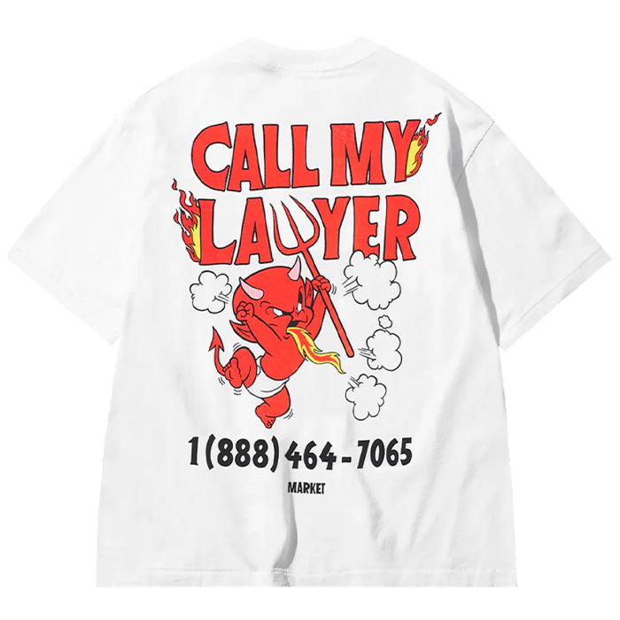 Hot Stuff Call My Lawyer Tee - White