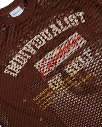 Knowledge Heavy Box Mesh Jersey - Brown