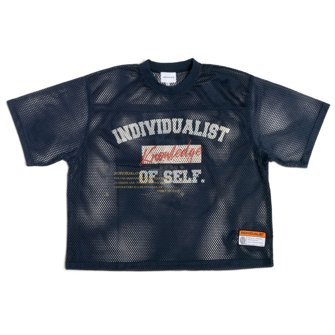 Knowledge Heavy Box Mesh Jersey - Navy