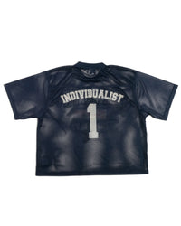 Knowledge Heavy Box Mesh Jersey - Navy