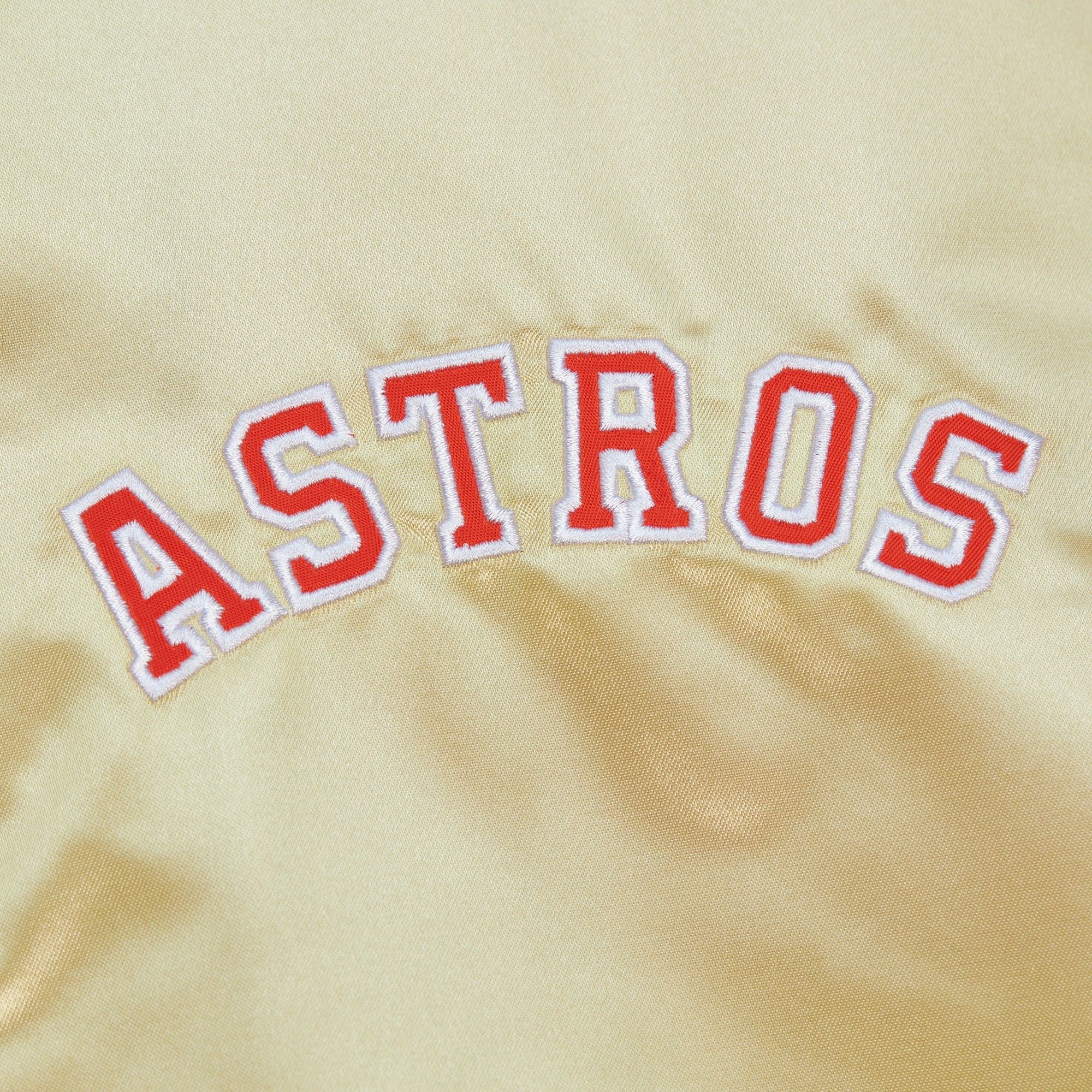 Team OG 2.0 Lightweight Satin Jacket Current Logo Houston Astros - Gold