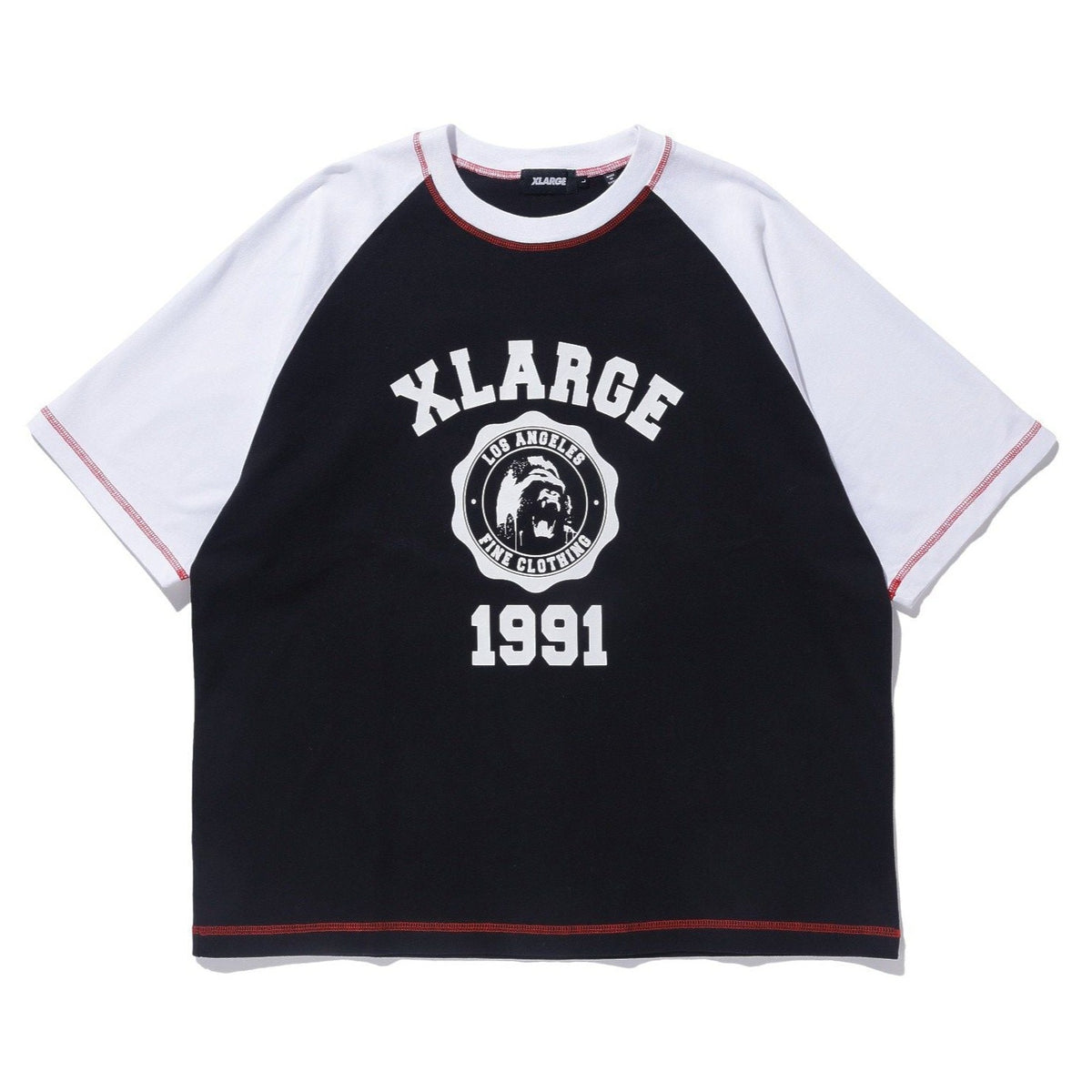 Color Scheme Stitch Raglan Tee - Black