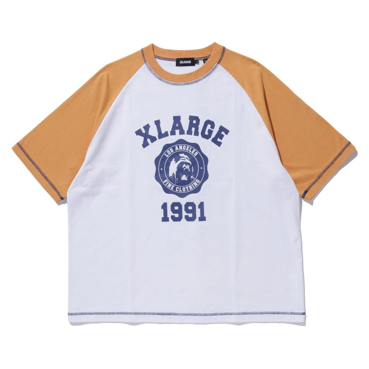 Color Scheme Stitch Raglan Tee - White