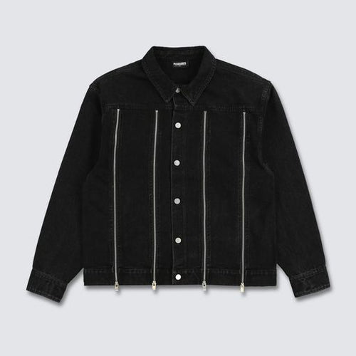 Mileage Denim Trucker Jacket - Black