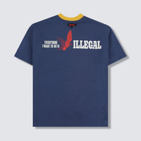 Legal Reversible Heavyweight Tee - Yellow Navy