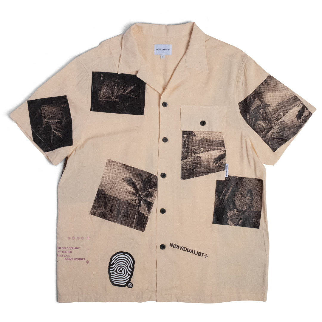 Paradise Cotton Poly Button Up - Ivory