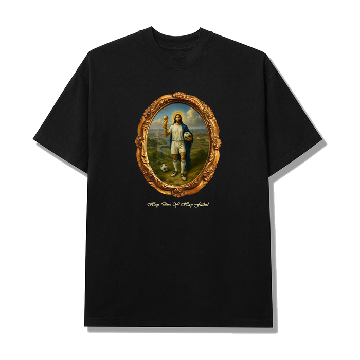 Two Things God and Futbol Tee - Black