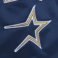 Lightweight Satin Bomber Vintage Logo Houston Astros - Navy