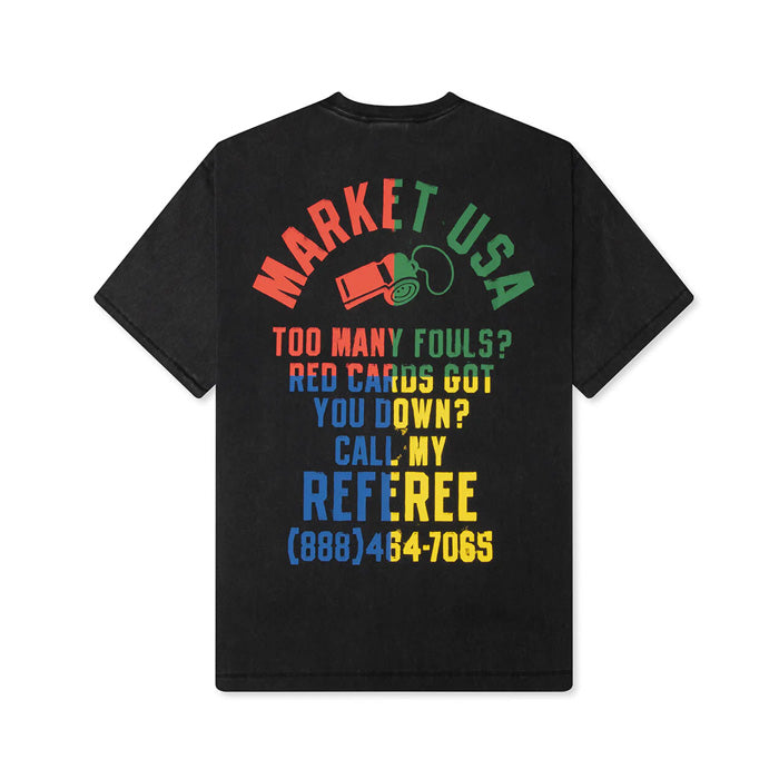 Smiley Foul Play Tee - Washed Black