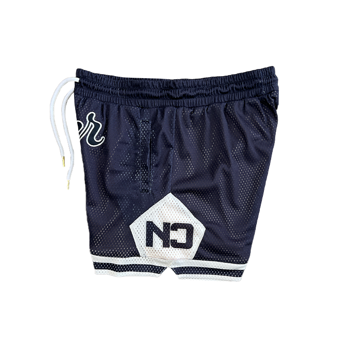 Never Script Mesh Shorts - Vintage Black