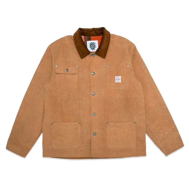 Waxed Canvas Work Jacket - Brown