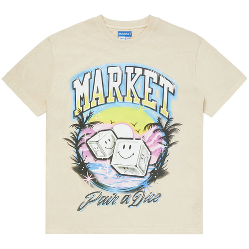 Smiley Pair of Dice Tee - Cream