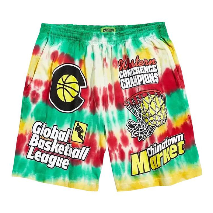 Western Conference Shorts - Green Tie Dye