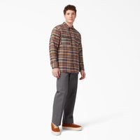 Quilted Lined Flannel - Brown Gingerbread Ivy Plaid