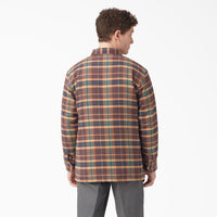 Quilted Lined Flannel - Brown Gingerbread Ivy Plaid