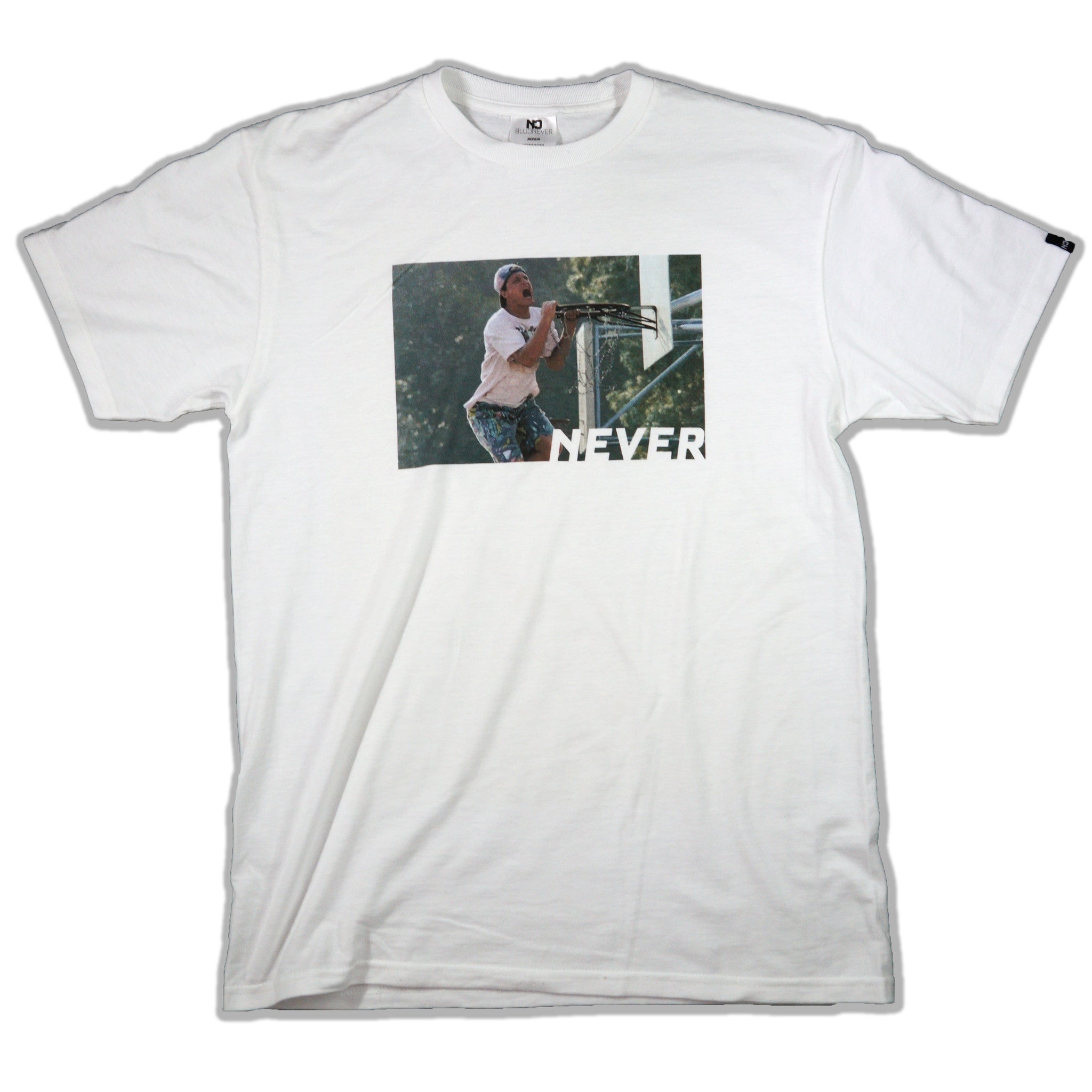Never Can't Jump Tee - White